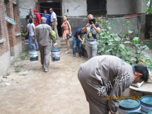 采用鄭州賽諾建材有限公司改性MD聚合物防水涂料做防水維修