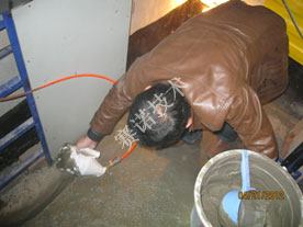 賽諾背水一噴靈對電梯井基坑漏水的治理