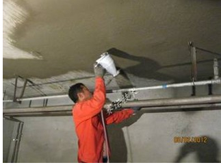 地下車庫頂板滲水用YYA特種防水漿料噴涂